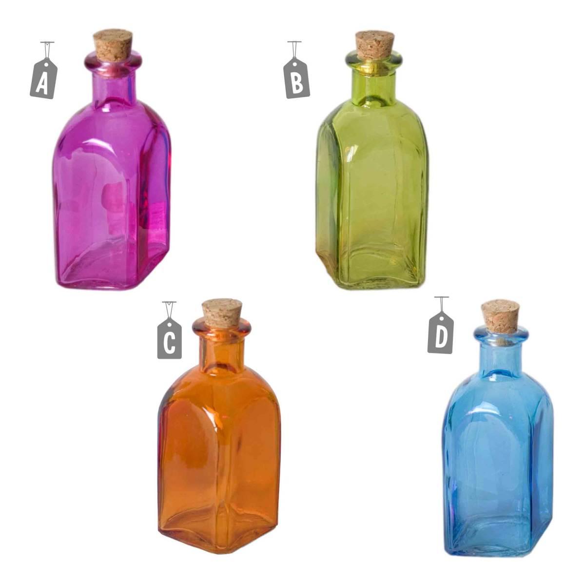 Bottiglia Vetro Lt.0,12 con Tappo Sughero 4 Col | M2 Store