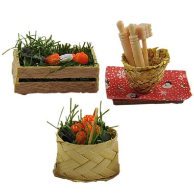 Alimenti Cesta Frutta Legumi e Accessori Cucina Set 3 Pezzi | M2 Store