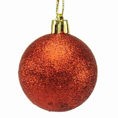 Pallina Natale cm.5 Rosso Glitter Set pz.16 |M2 Store