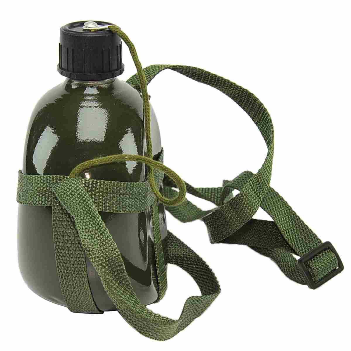 Borraccia Alluminio Verde con Tracolla Lt.1 | M2 Store