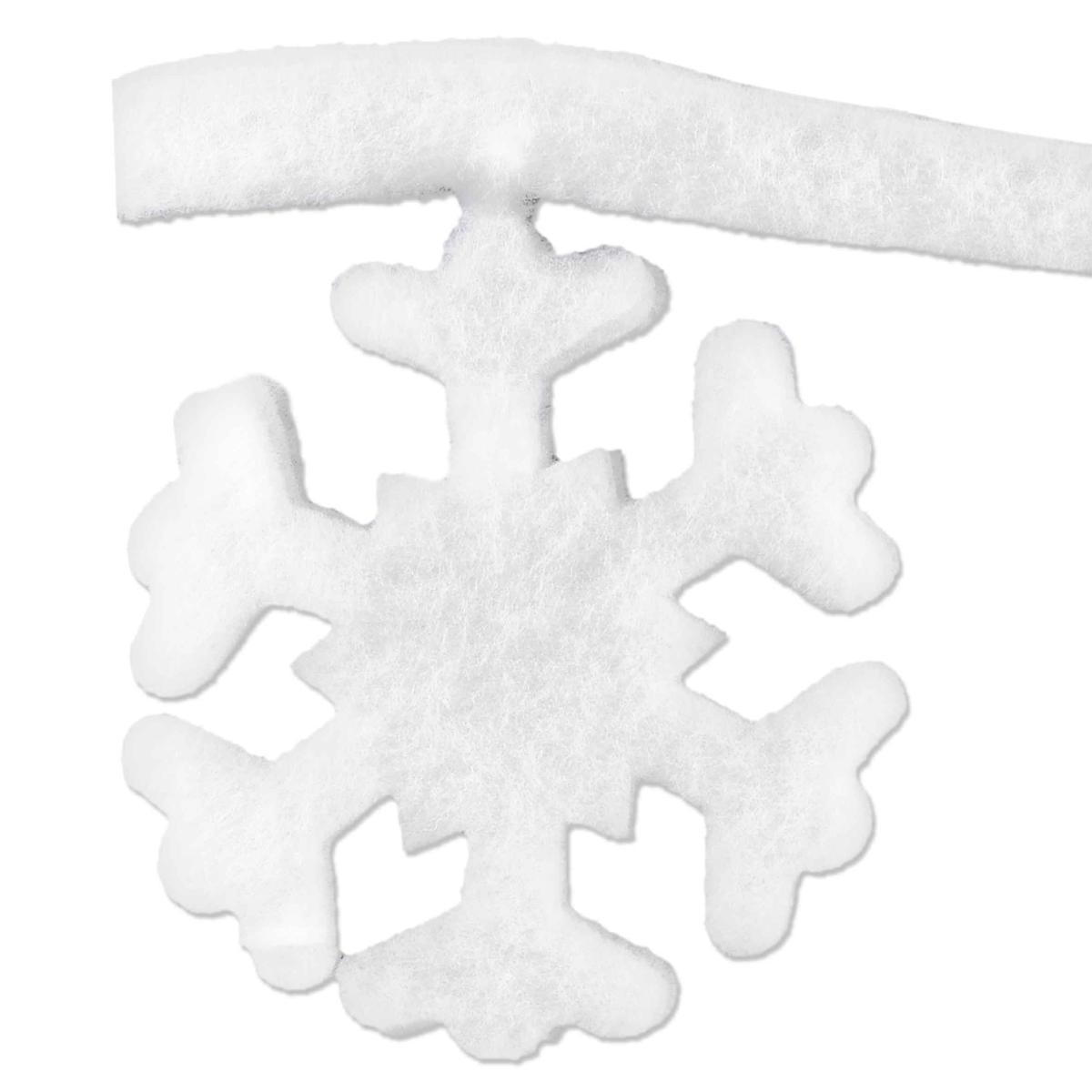 Decorazione Fiocchi Neve Ovatta cm.240xh15