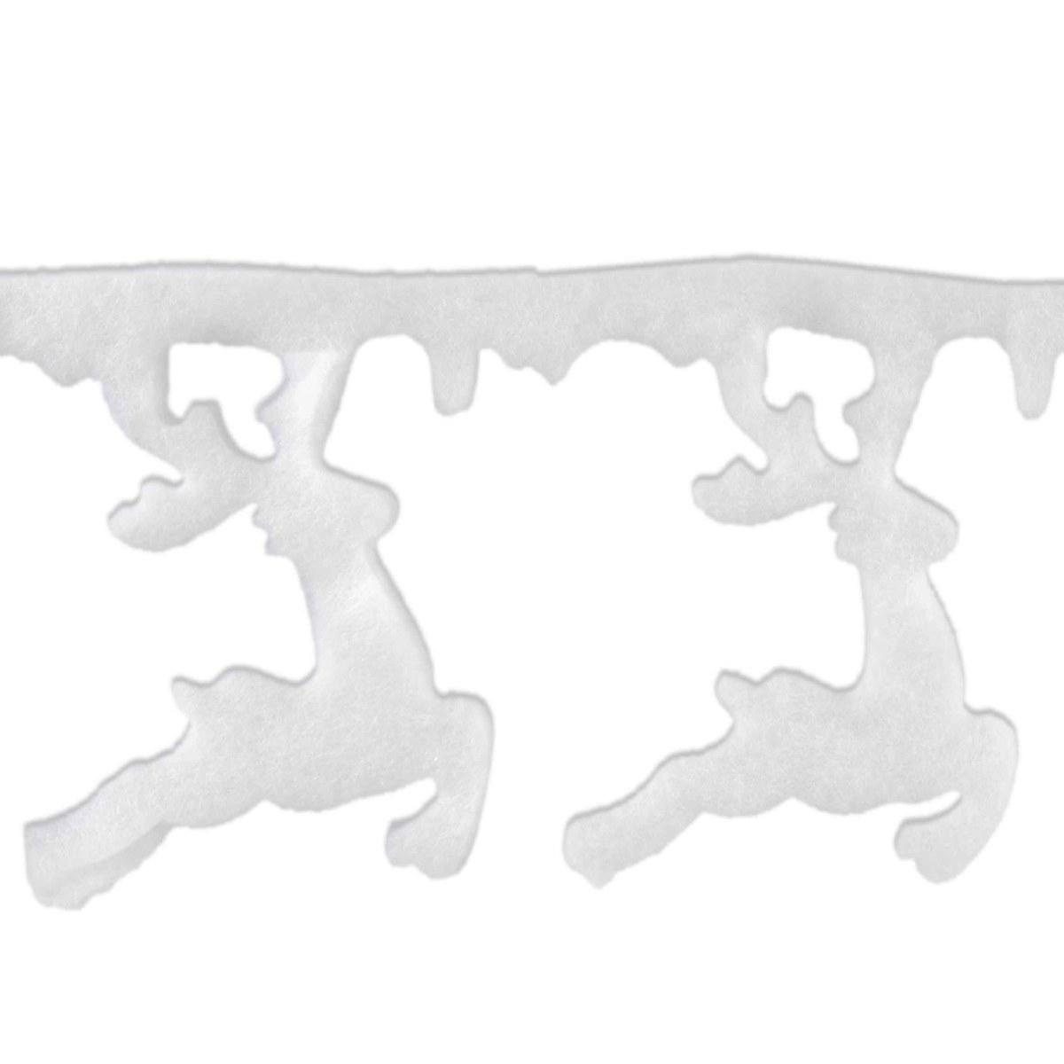 Decorazione Renne Ovatta cm.240xh14