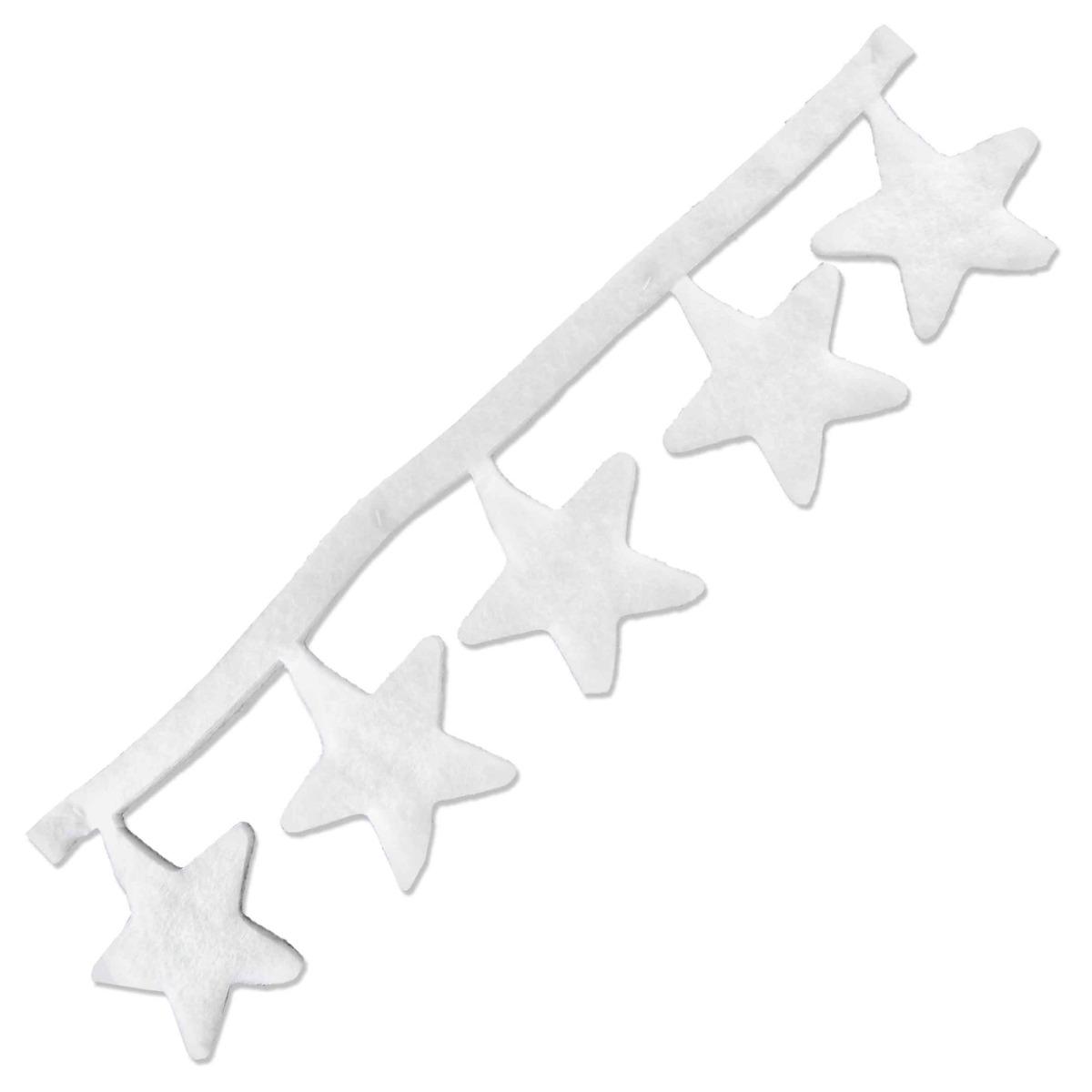 Decorazione Stelle Ovatta cm.240xh14