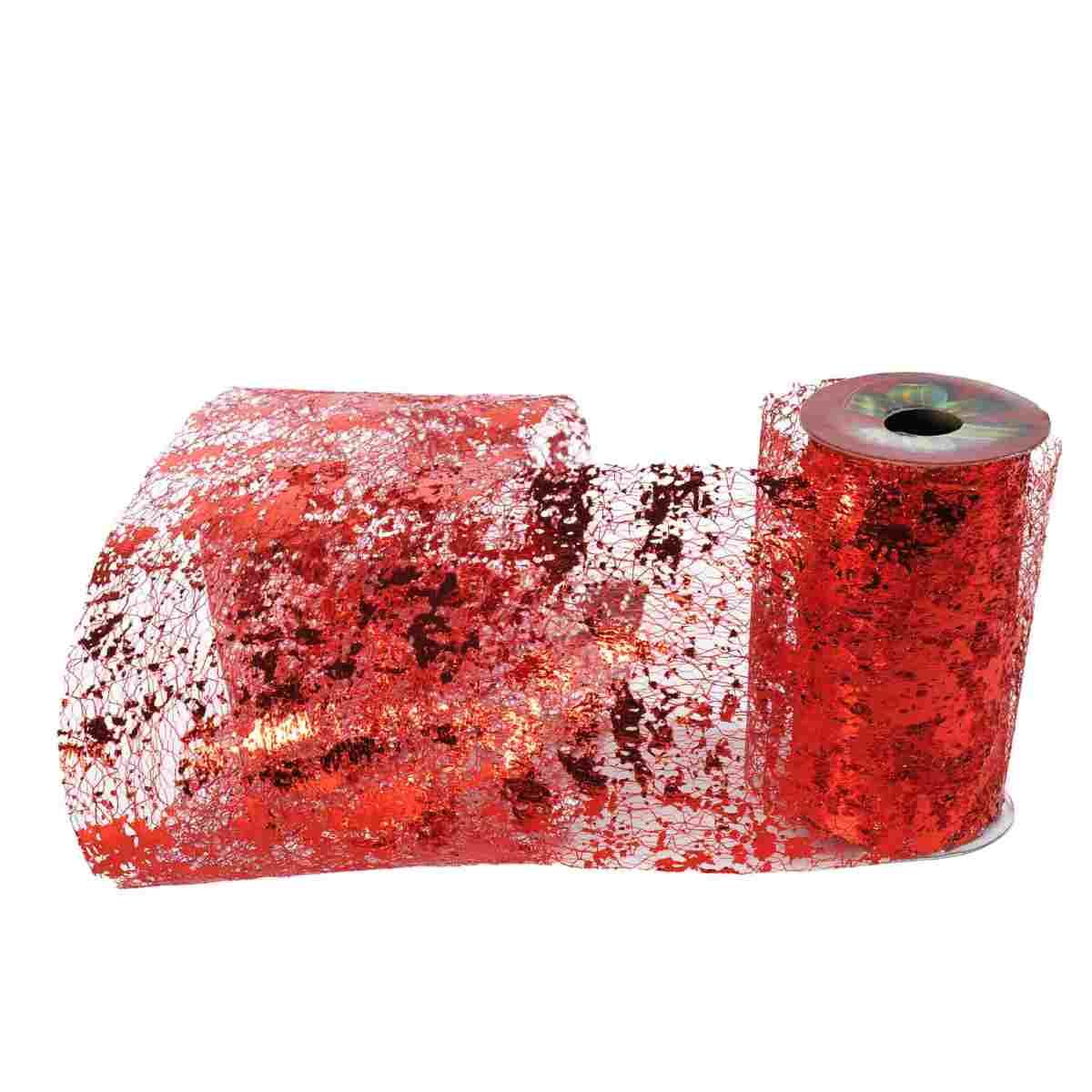 Nastro Rosso Effetto Rete cm.11,3x200 |M2 Store