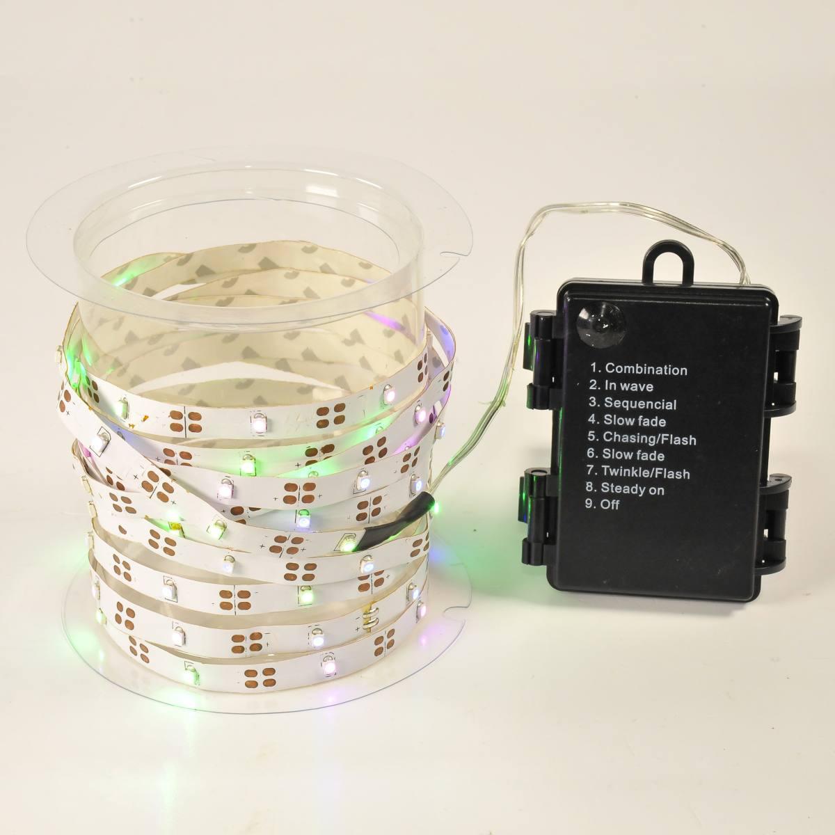 Luci Natale Esterno Batteria LED 90 Nastro mt.3 Multicolor |M2 Store