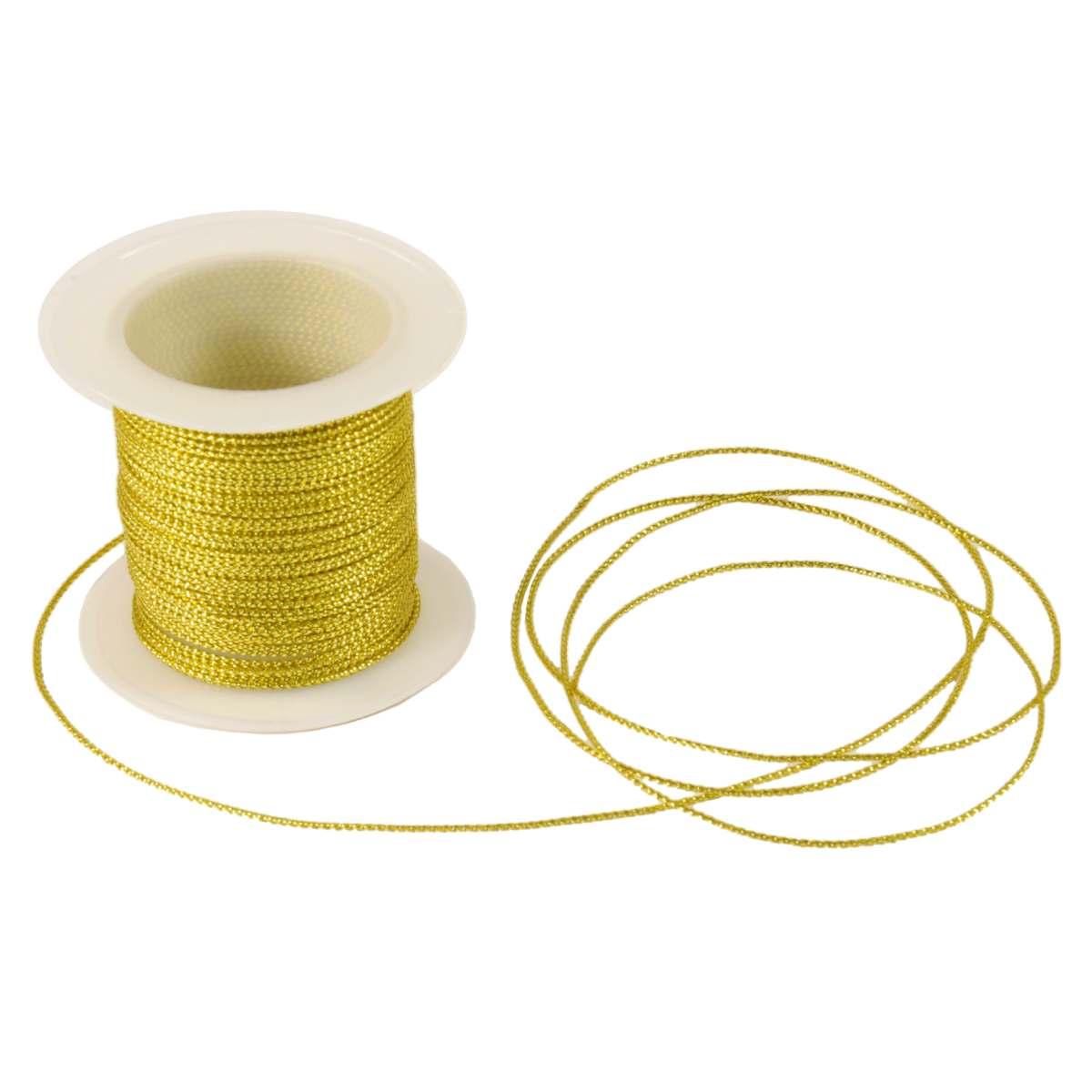 Nastro Cordoncino Oro Lucido cm.Ø1 mt.10
