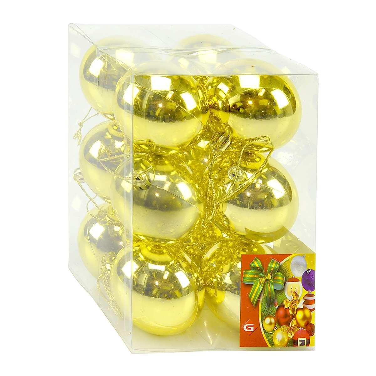 Pallina Natale cm.6 Oro Lucido Set pz.12 |M2 Store