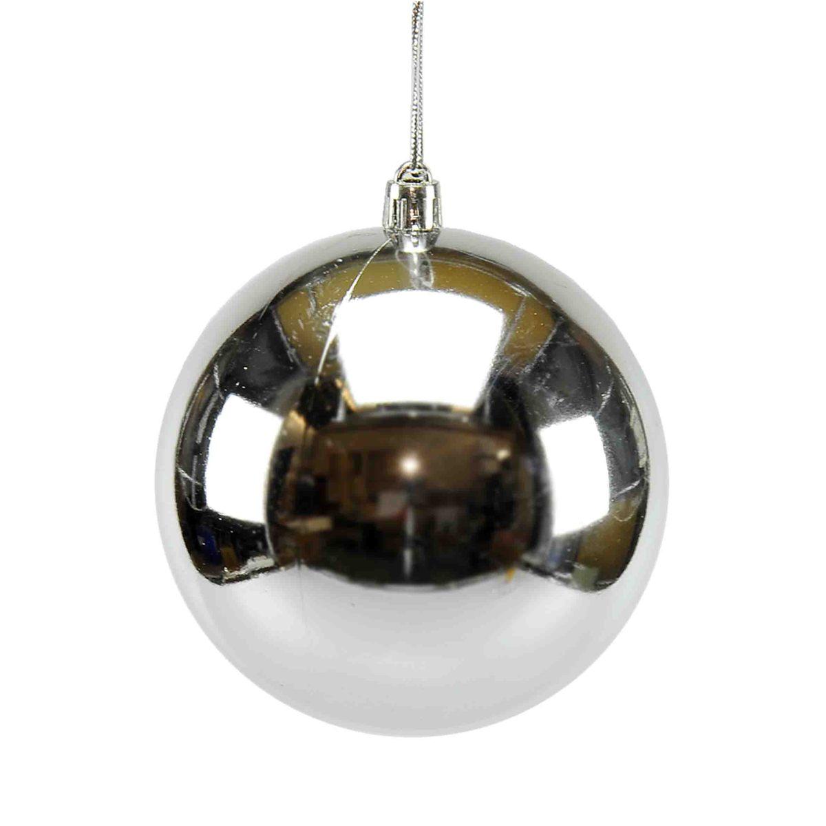 Pallina Natale cm.10 Argento Lucido |M2 Store