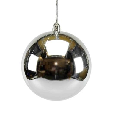 Pallina Natale cm.10 Argento Lucido |M2 Store