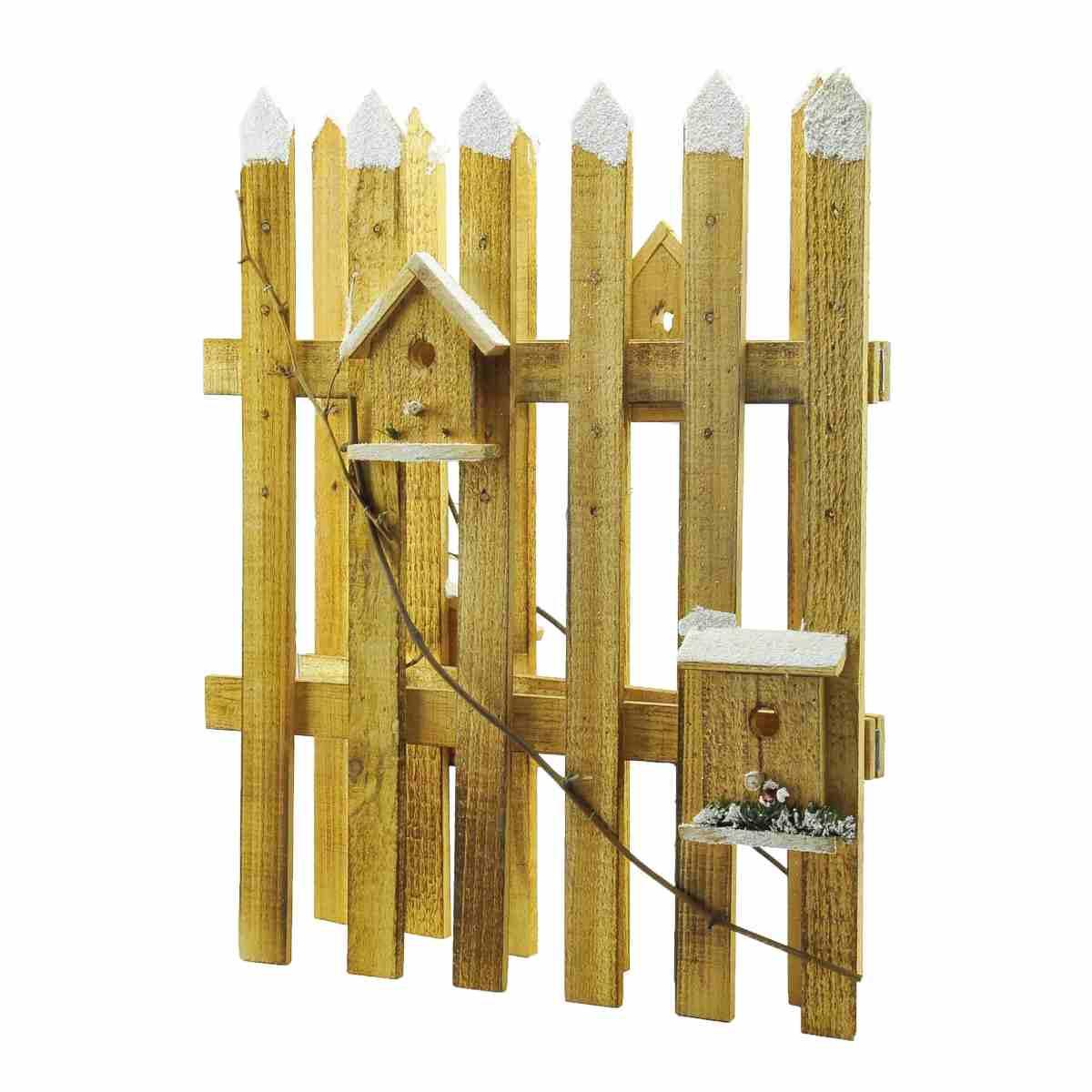 Luci Natale Interno Staccionata Legno Luci Bianco Caldo a Batterie cm.64x100 |M2 Store