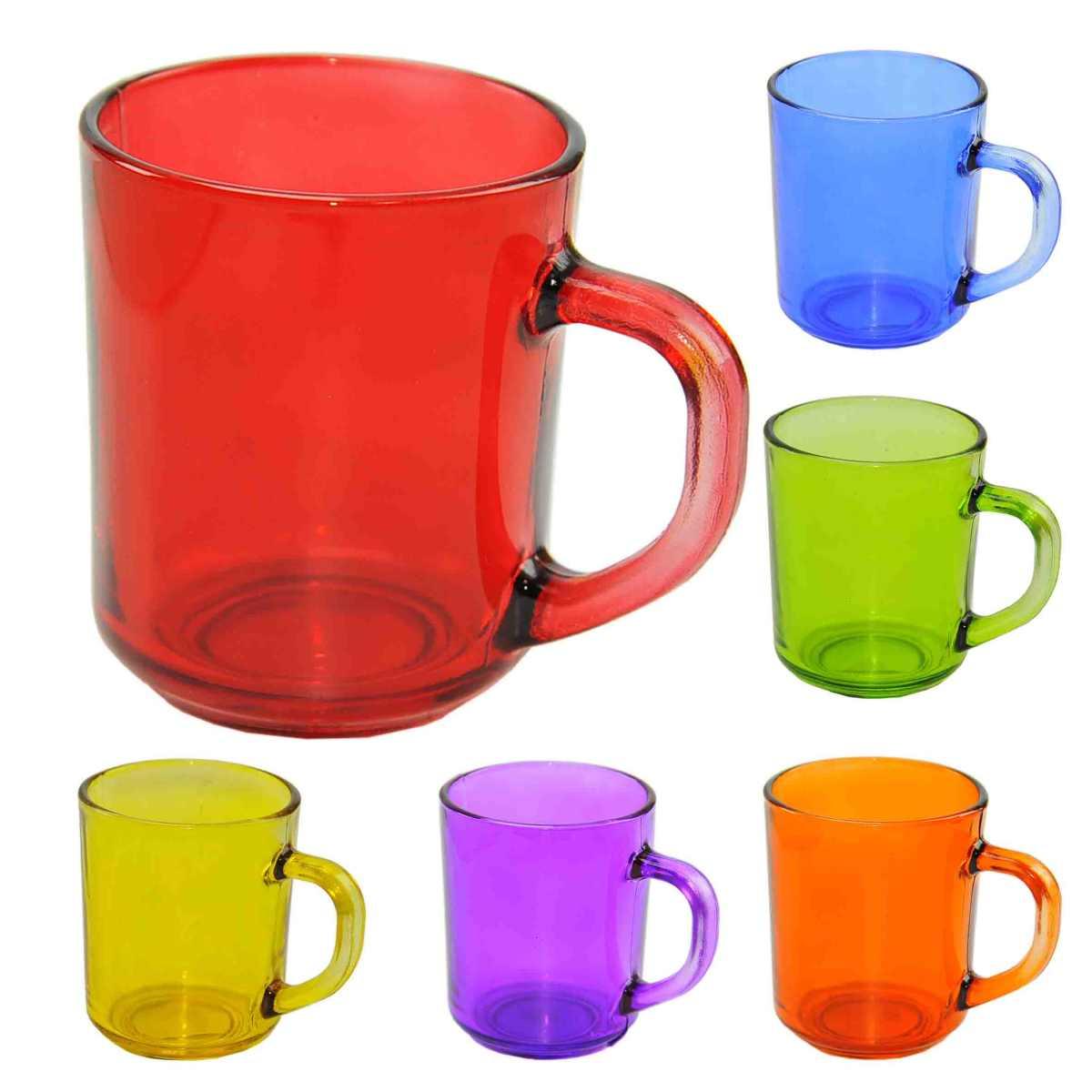 Tazza Colazione Vetro Color con Manico ml.230 | M2 Store