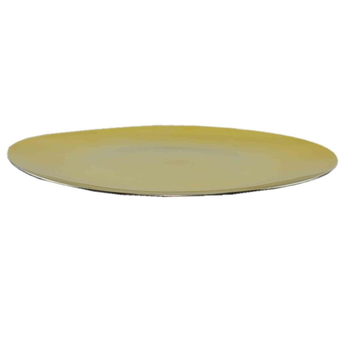 Piatto Tavola PVC Natale Oro Lucido cm.Ø33 |M2 Store