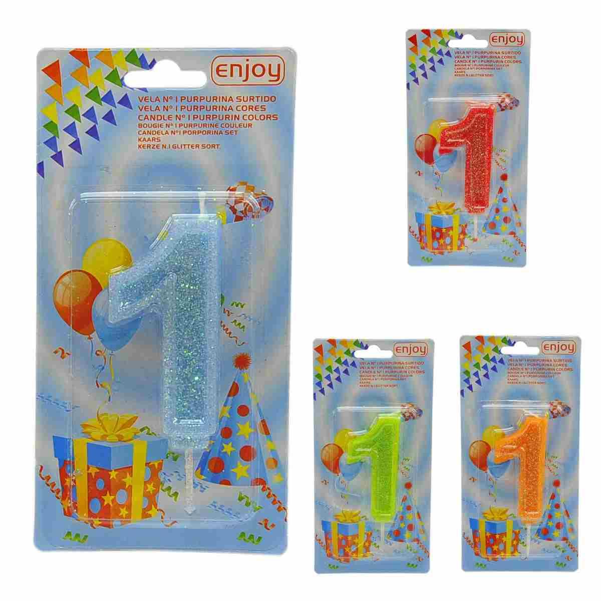 Candelina Compleanno N.1 Porporina 4 Colori |M2 Store