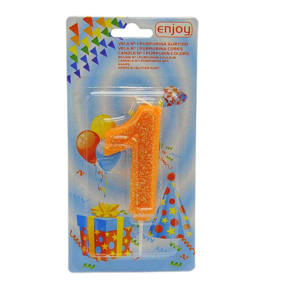 Candelina Compleanno N.1 Porporina 4 Colori |M2 Store