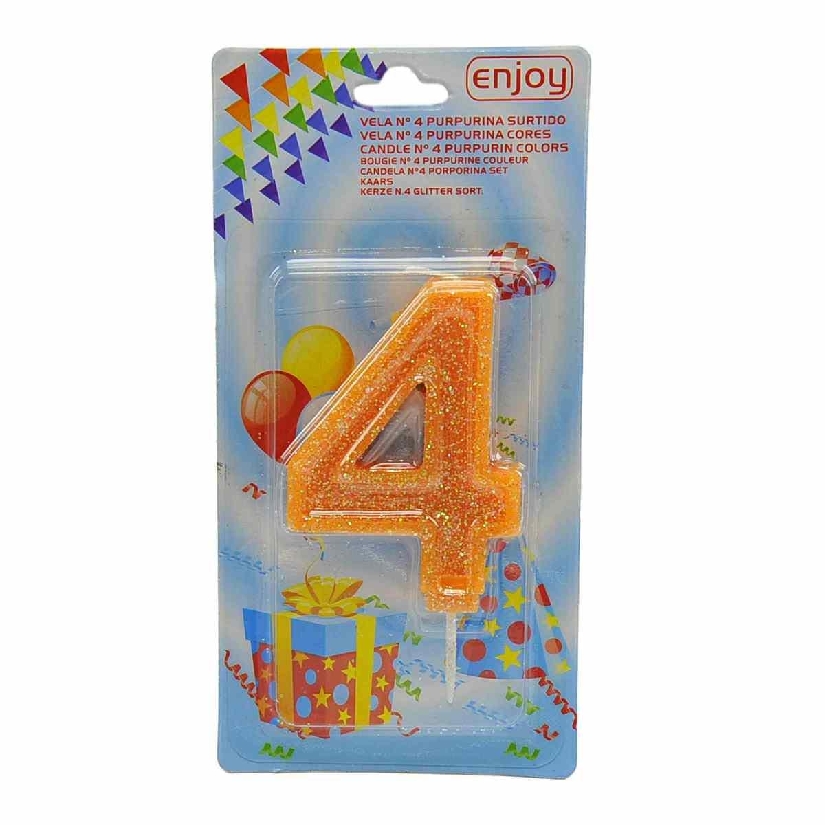 Candelina Compleanno N.4 Porporina 4 Colori |M2 Store