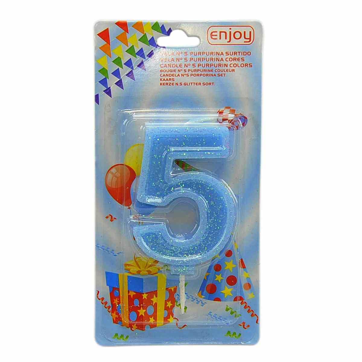 Candelina Compleanno N.5 Porporina 4 Colori |M2 Store