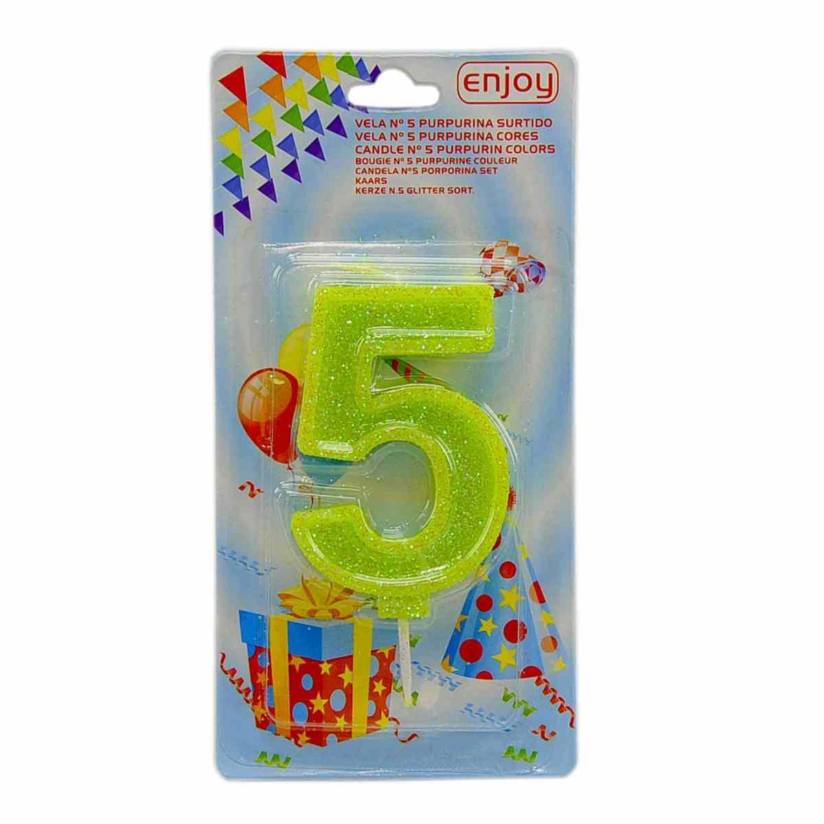 Candelina Compleanno N.5 Porporina 4 Colori |M2 Store