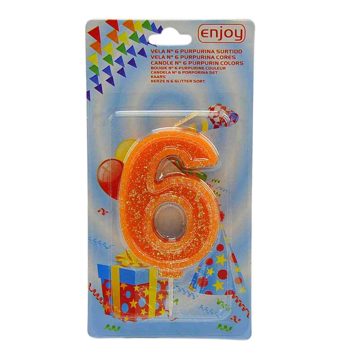 Candelina Compleanno N.6 Porporina 4 Colori |M2 Store
