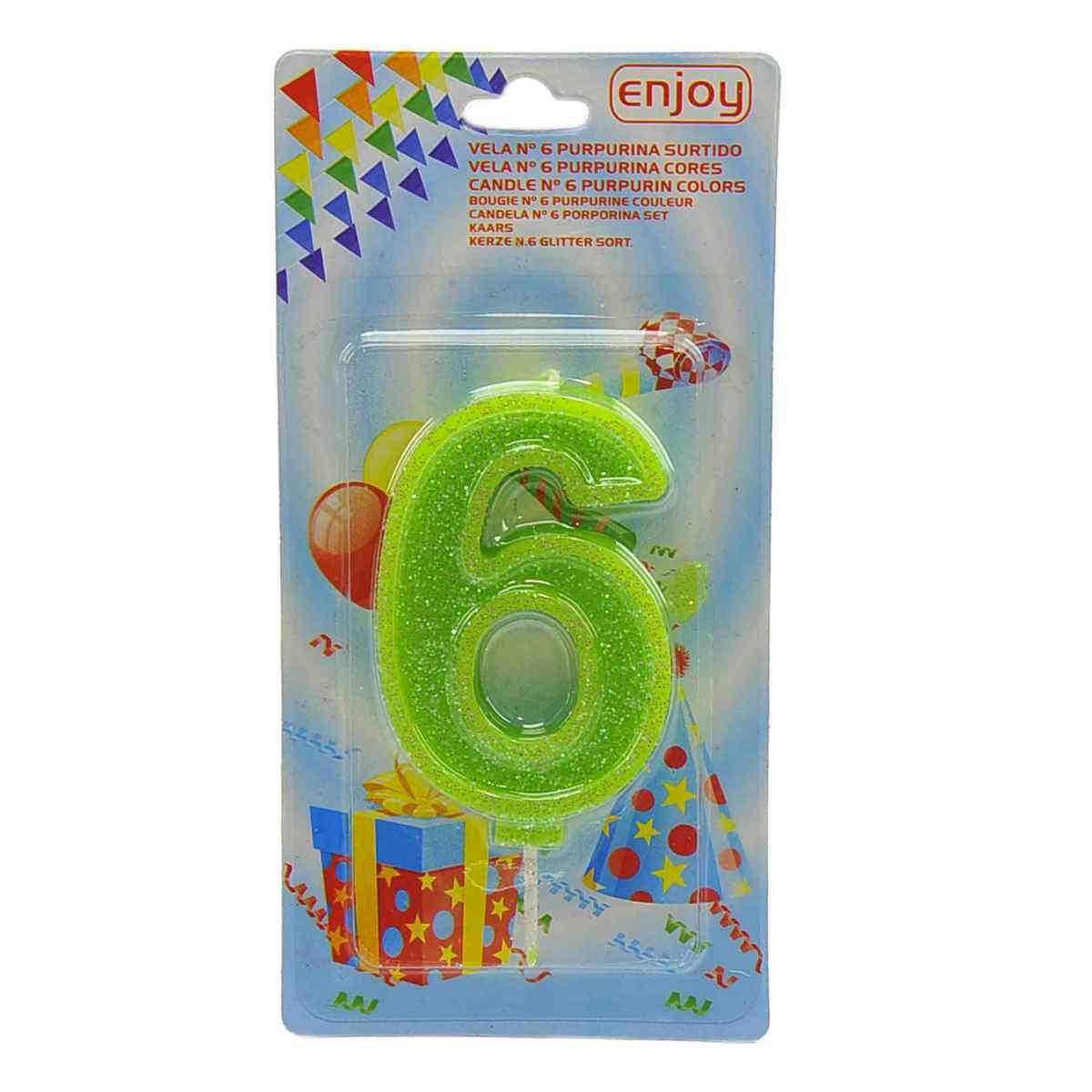 Candelina Compleanno N.6 Porporina 4 Colori |M2 Store