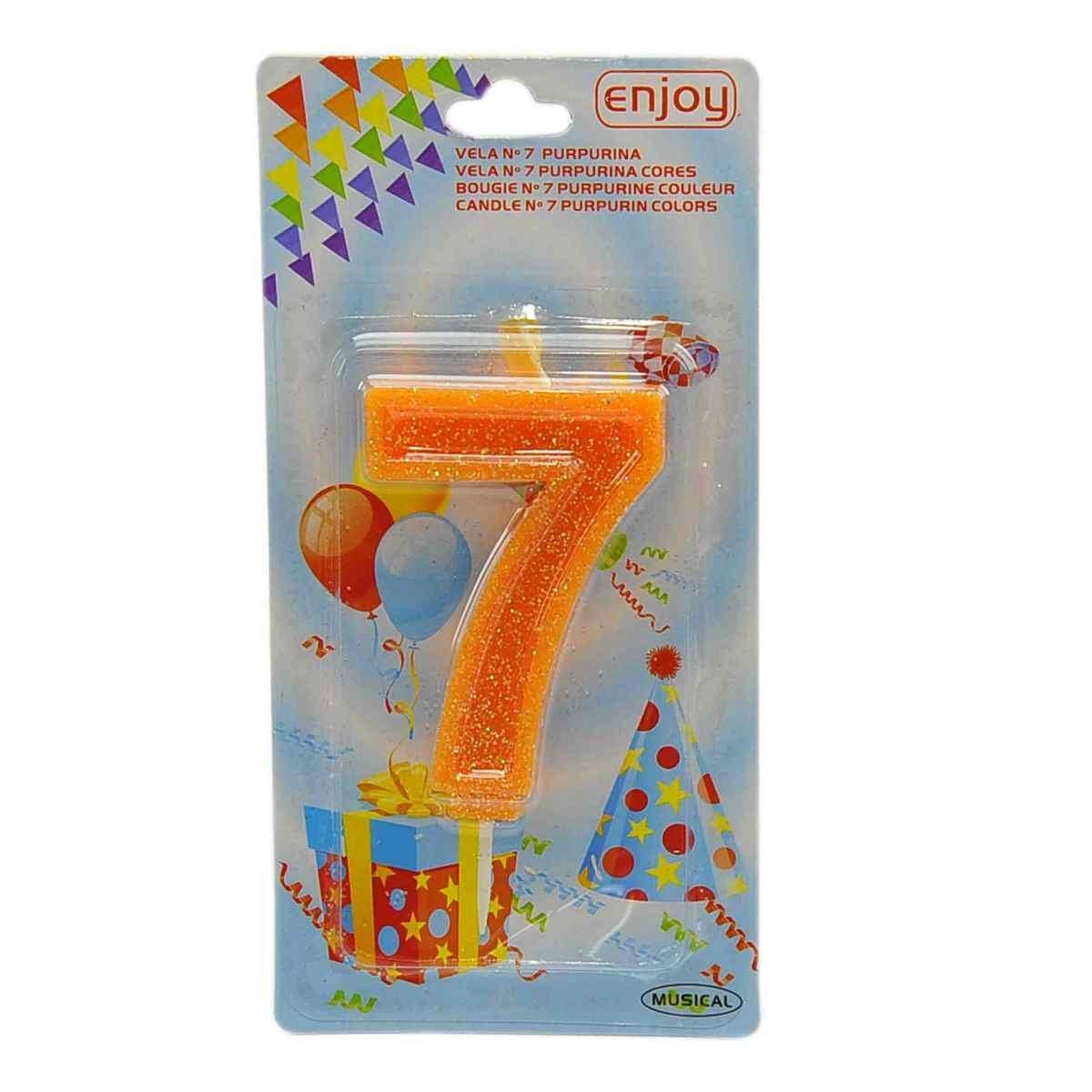 Candelina Compleanno N.7 Porporina 4 Colori |M2 Store