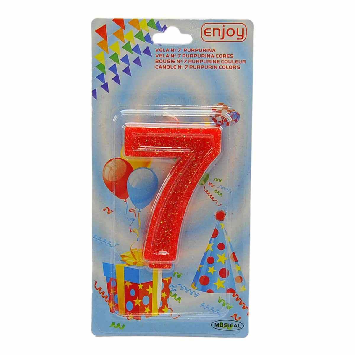 Candelina Compleanno N.7 Porporina 4 Colori |M2 Store