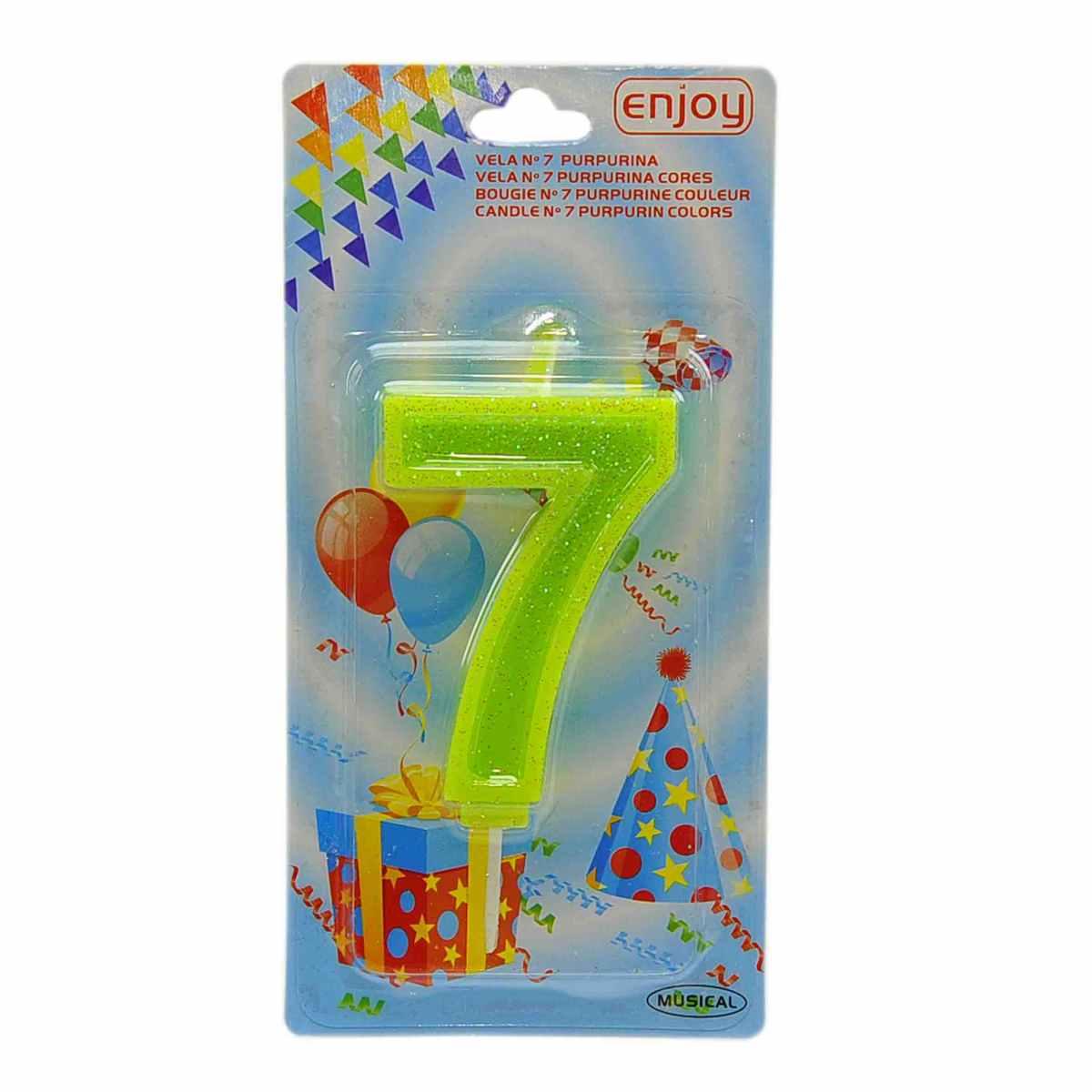 Candelina Compleanno N.7 Porporina 4 Colori |M2 Store