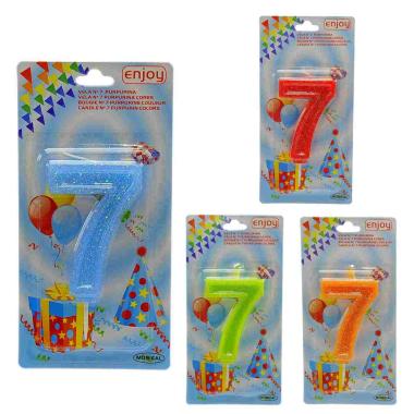 Candelina Compleanno N.7 Porporina 4 Colori |M2 Store