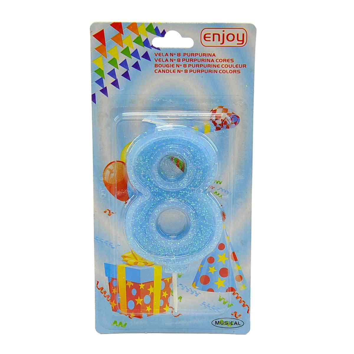 Candelina Compleanno N.8 Porporina 4 Colori |M2 Store