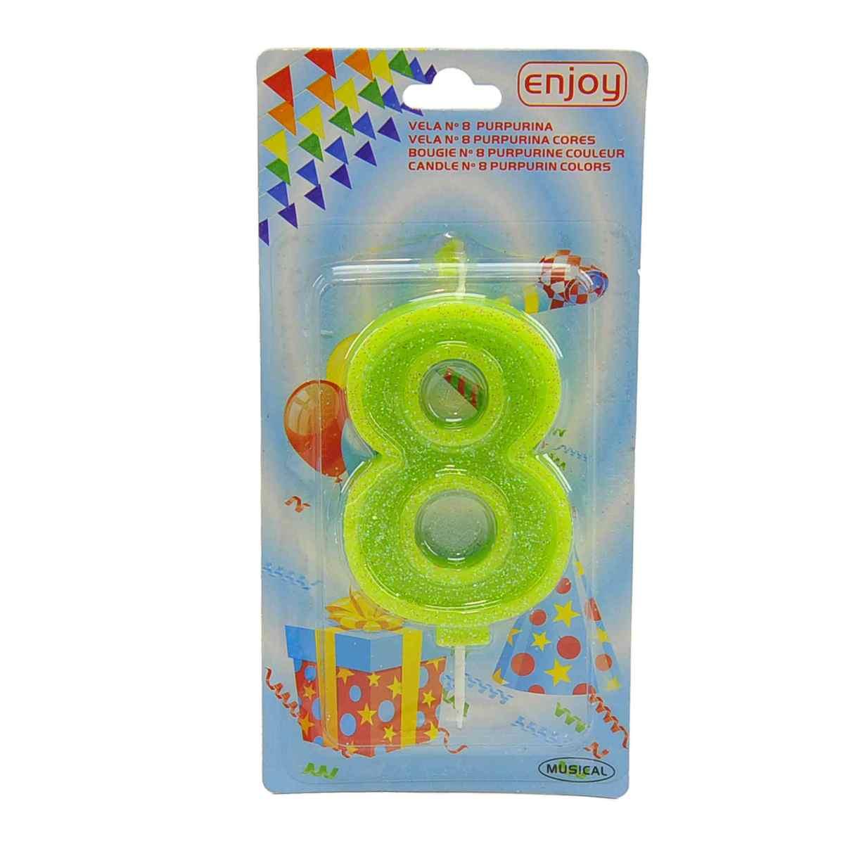 Candelina Compleanno N.8 Porporina 4 Colori |M2 Store