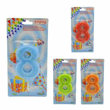 Candelina Compleanno N.8 Porporina 4 Colori |M2 Store