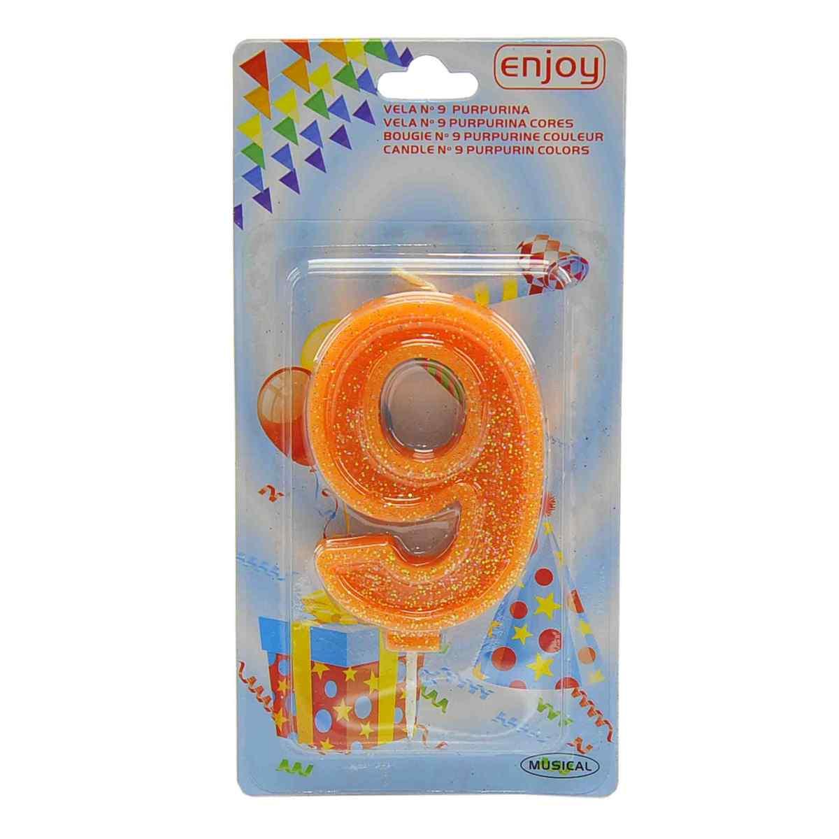 Candelina Compleanno N.9 Porporina 4 Colori |M2 Store