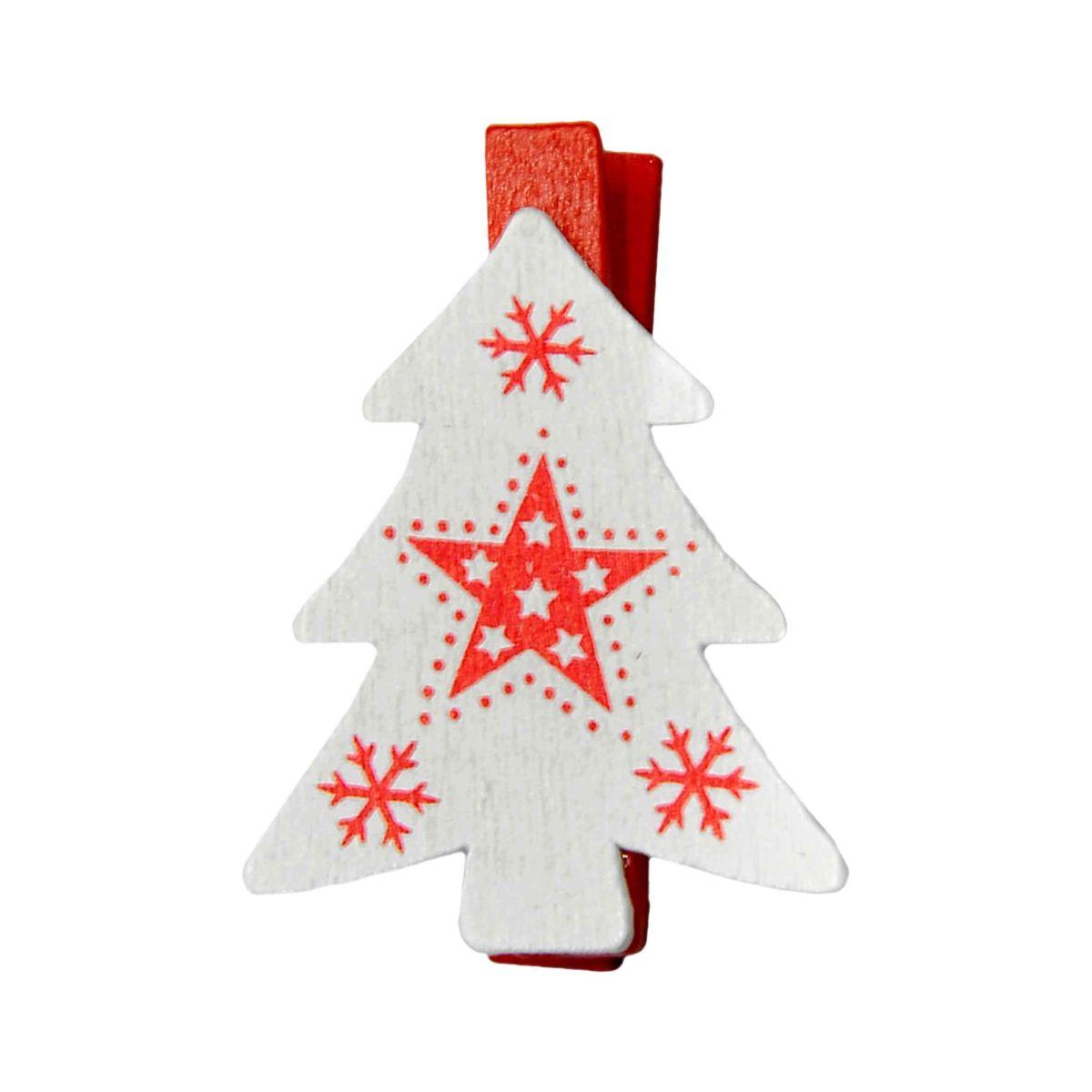 Molletta Natale Legno Albero pz.9 |M2 Store
