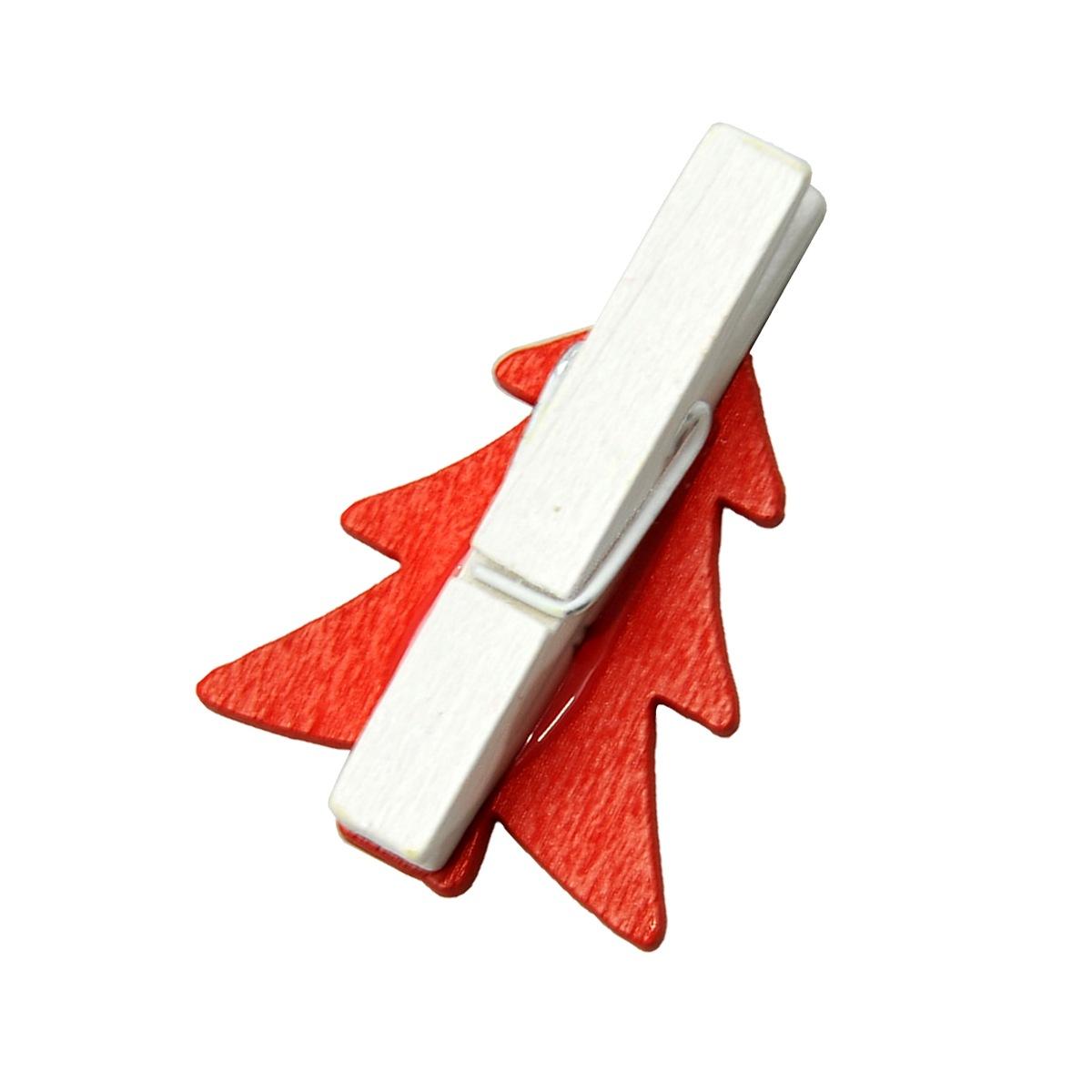 Molletta Natale Legno Albero pz.9 |M2 Store