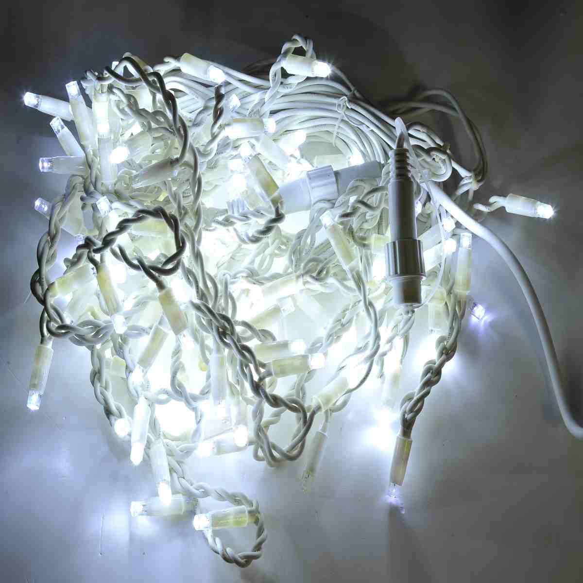 Luci Tenda Professional 100 Led Bianco Freddo con Flash Bianco cm.500xh65 Prolungabile