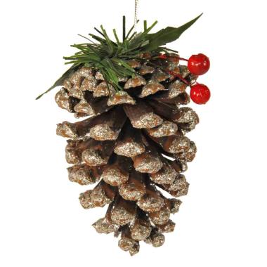 Pigna Naturale Argentata Glitter cm.10 |M2 Store