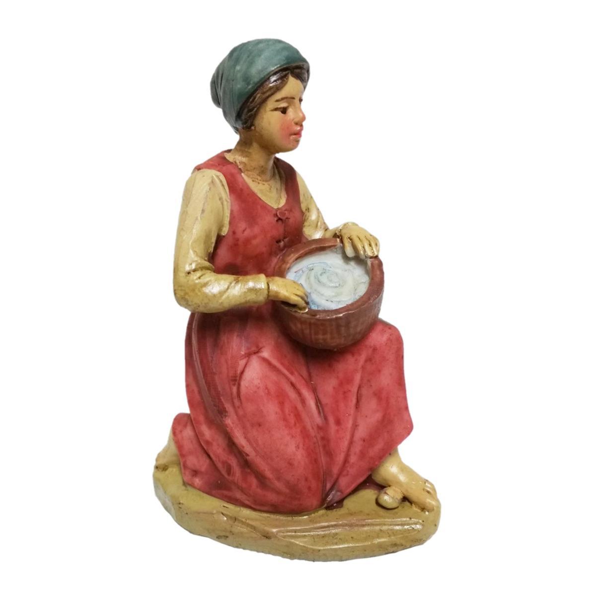 Statua cm.13 Donna Inginocchiata con Ciotola | M2 Store