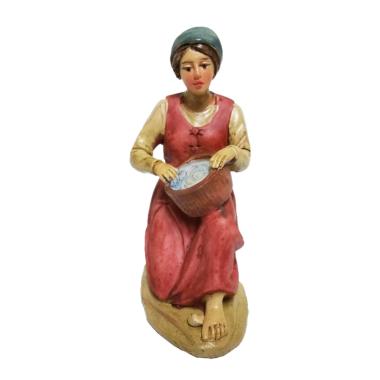Statua cm.13 Donna Inginocchiata con Ciotola | M2 Store