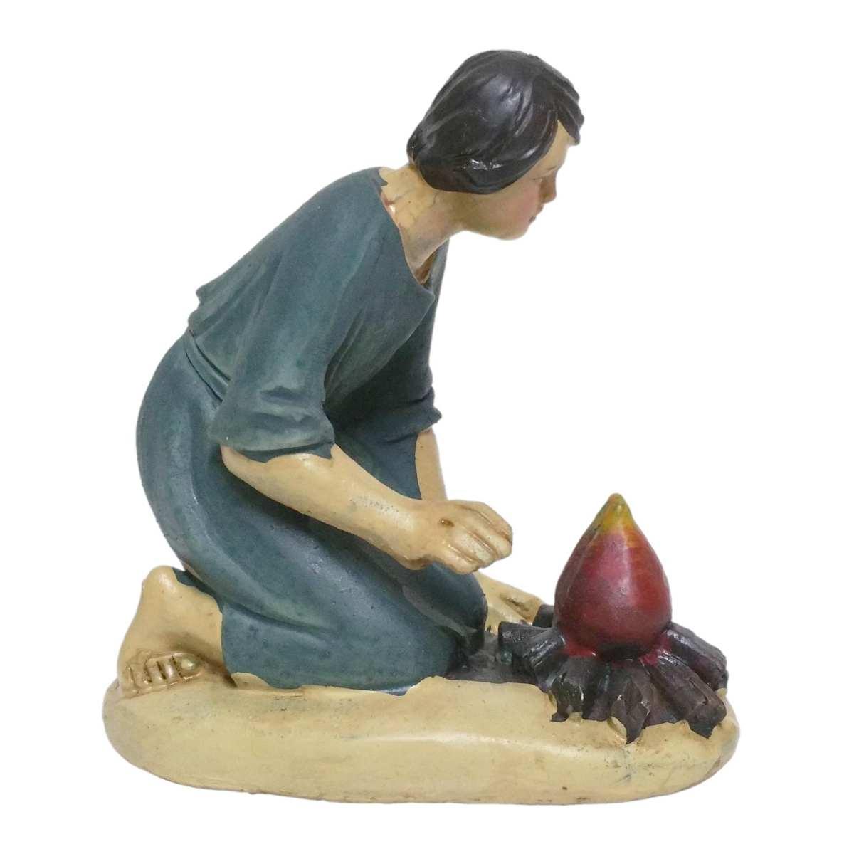 Statua cm.15 Pastore Inginocchiato con Fuoco | M2 Store