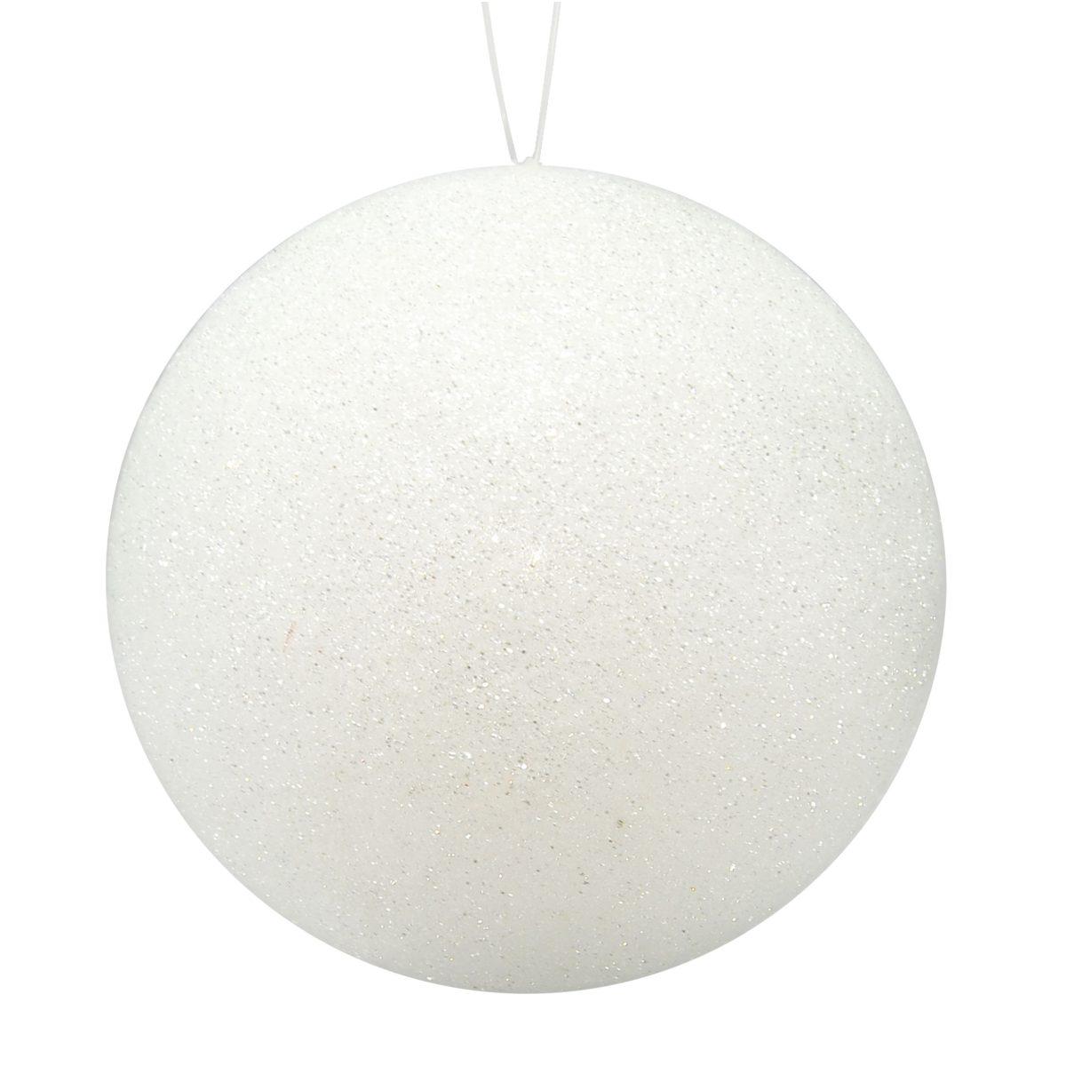 Pallina Natale cm.10 Bianche con Glitter Set pz.3 |M2 Store