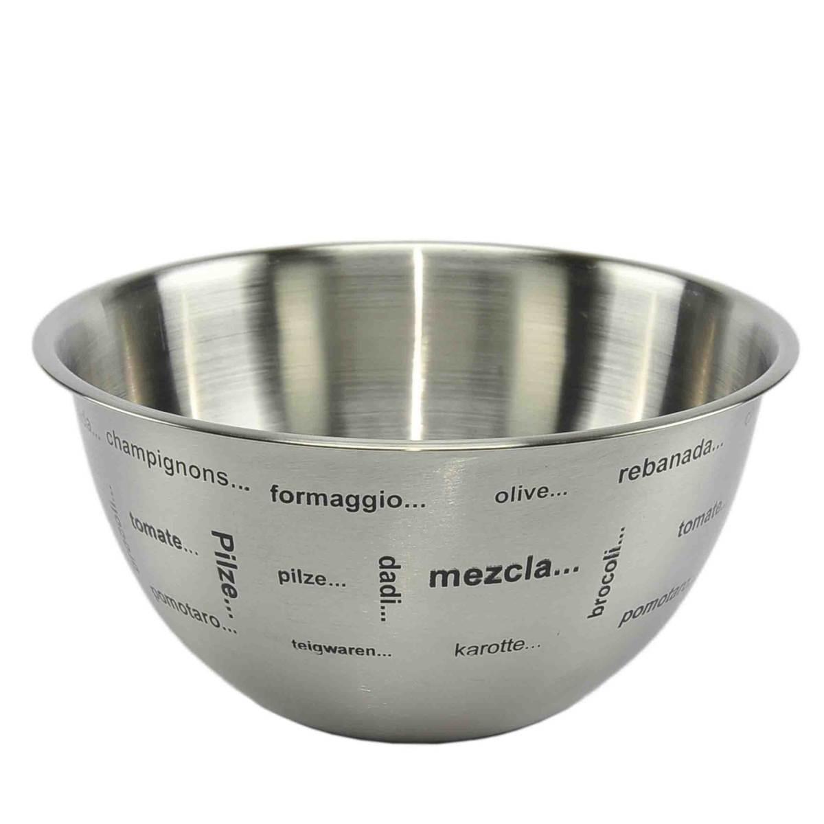 Ciotola Inox con Scritte cm.Ø23x12 | M2 Store
