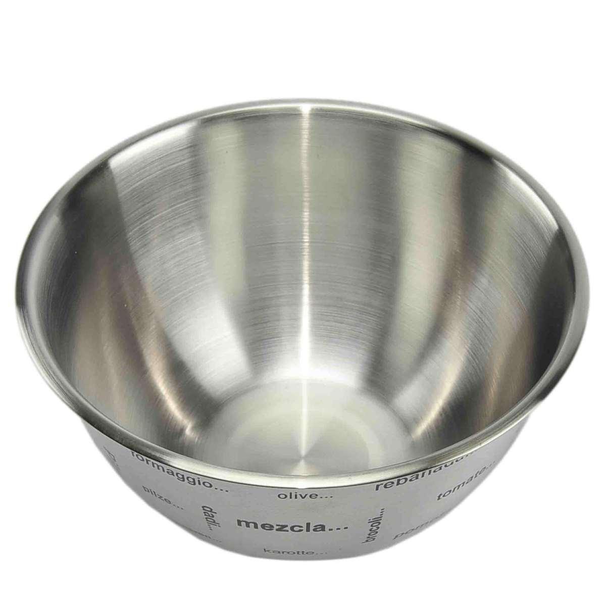 Ciotola Inox con Scritte cm.Ø23x12 | M2 Store