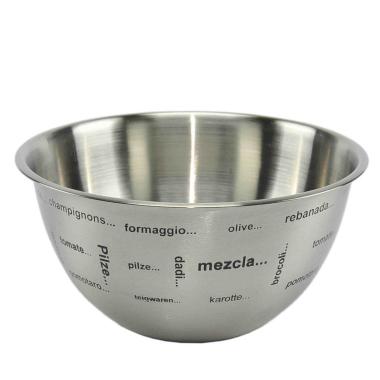 Ciotola Inox con Scritte cm.Ø23x12 | M2 Store