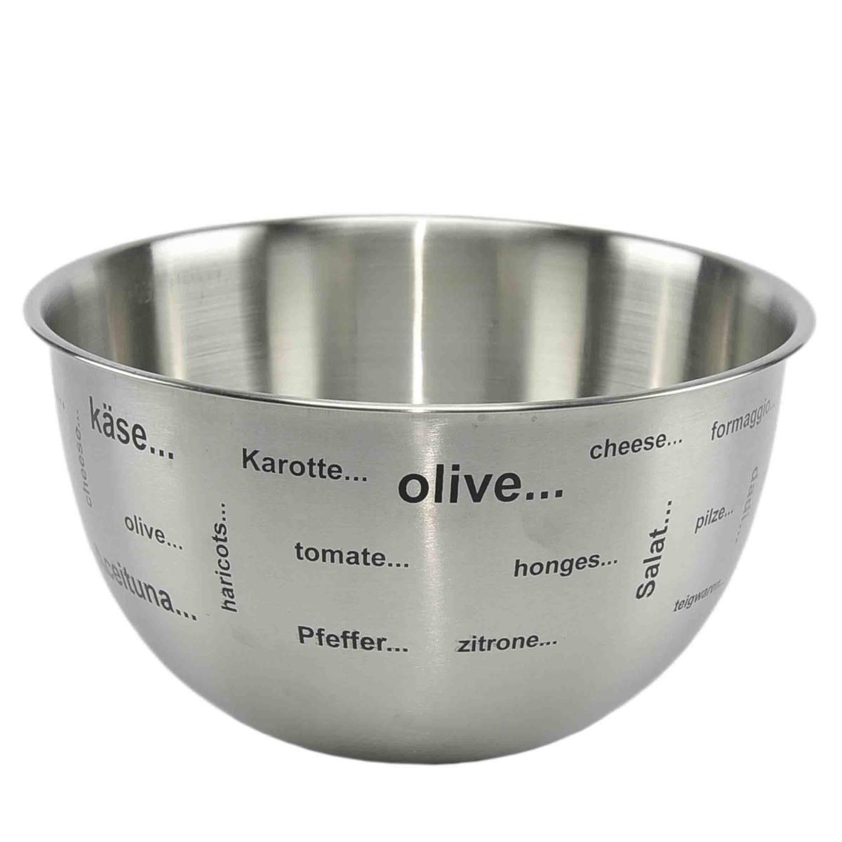 Ciotola Inox con Scritte cm.Ø24 | M2 Store