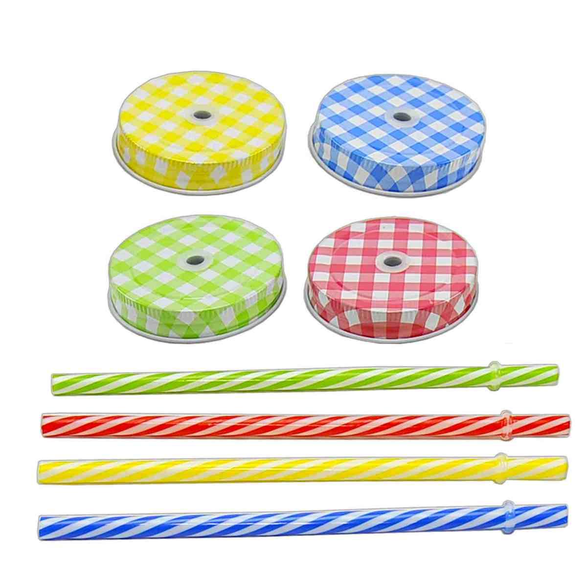 Tappo cm.70 Decoro Quadri con Foro Cannuccia Set pz.8 | M2 Store