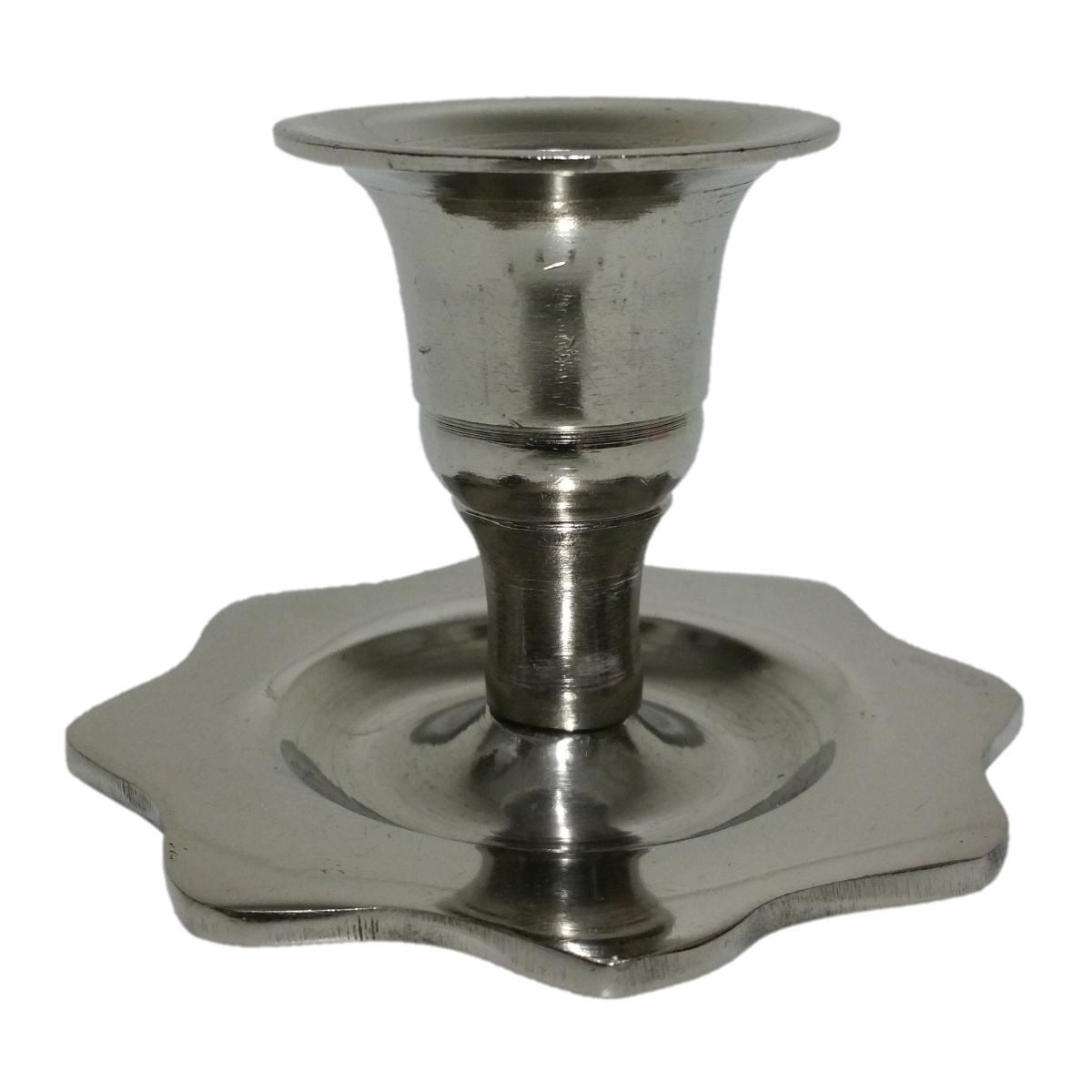 Portacandela 1 Posto Natale Metallo Base Fiore |M2 Store