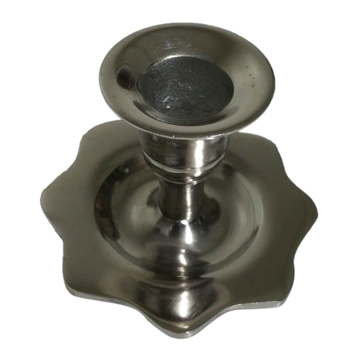 Portacandela 1 Posto Natale Metallo Base Fiore |M2 Store