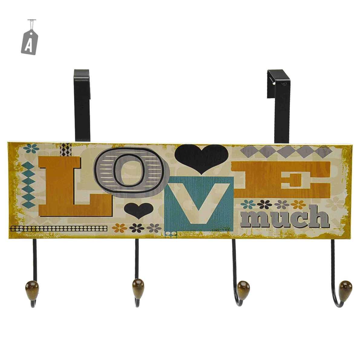 Appendi Abiti Legno 4 Posti con Ganci cm.34x17 | M2 Store