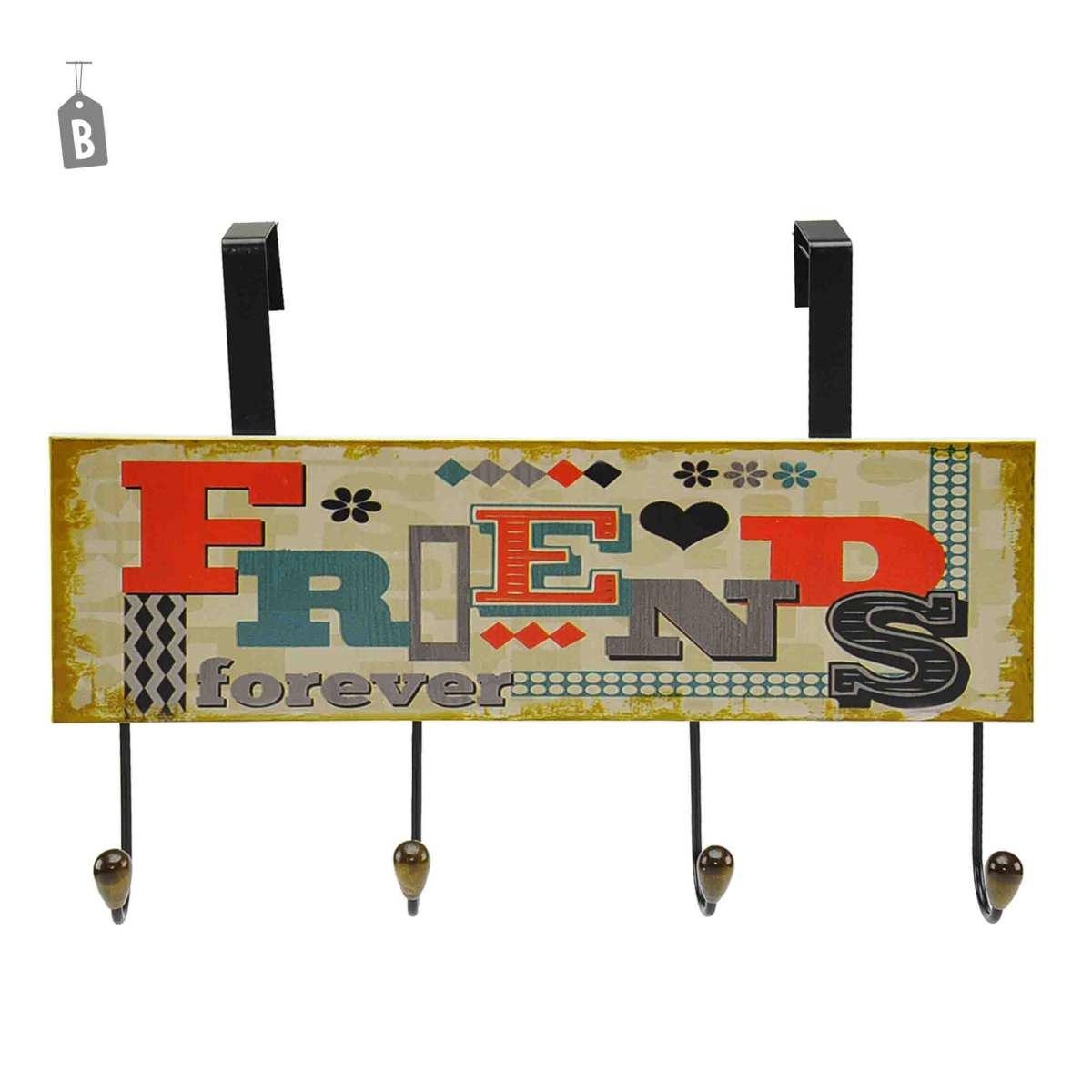 Appendi Abiti Legno 4 Posti con Ganci cm.34x17 | M2 Store