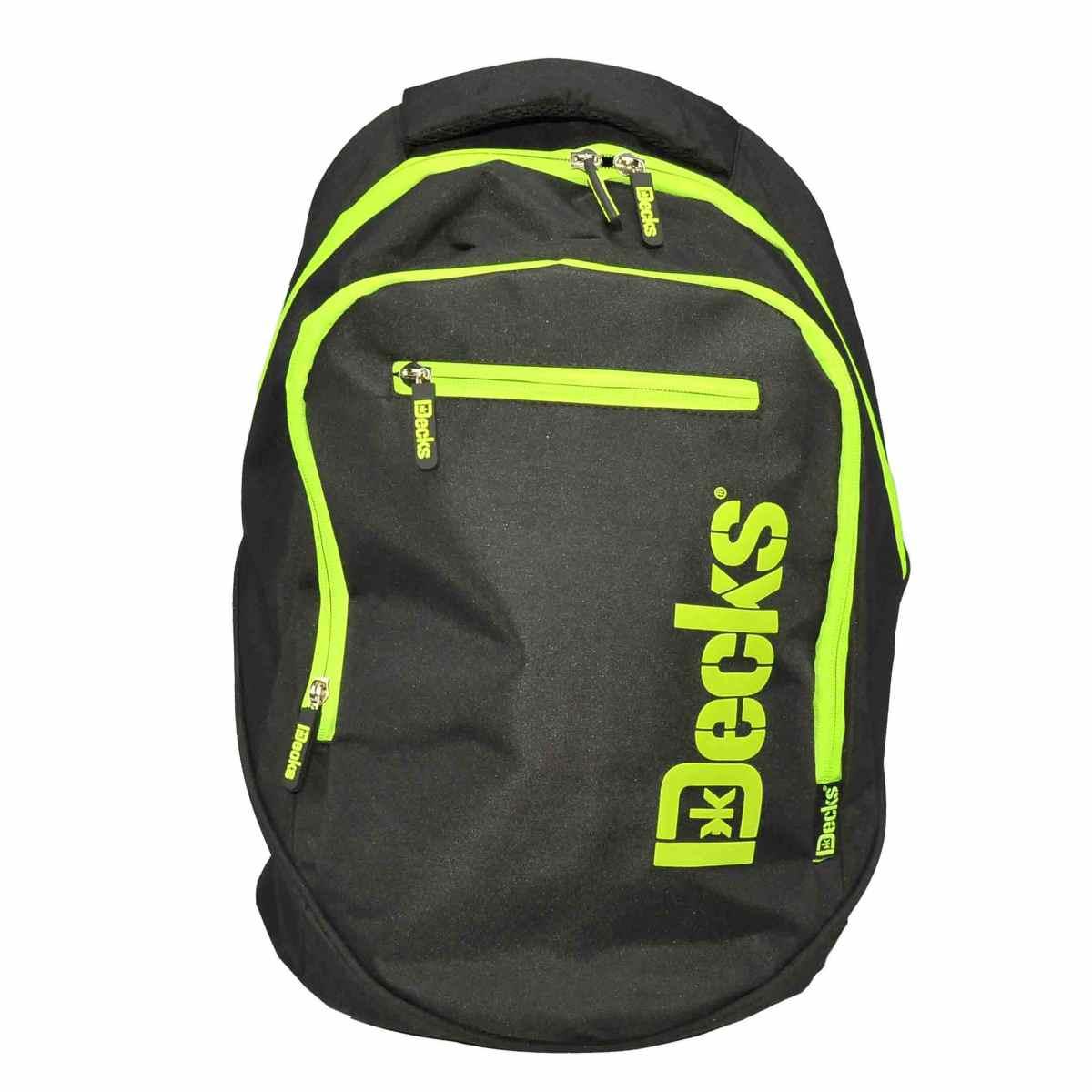 Zaino Teen Decks Nero/Verde cm.30x17xH45 |M2 Store