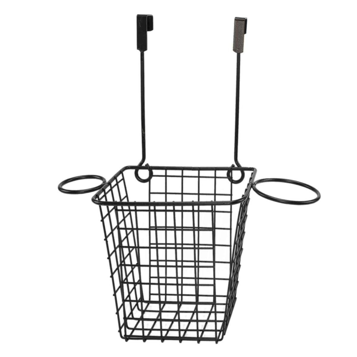 Portaoggetti Bagno Metallo Nero a Gancio | M2 Store